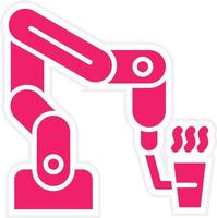 Roboter Barista Vektor Symbol Stil