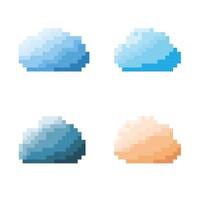 Cloud-Pixel-Konzept. Vektorillustration vektor