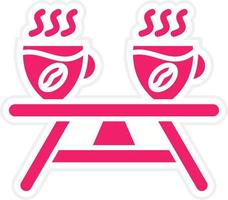 Kaffee Tabelle Vektor Symbol Stil