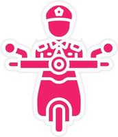 Polizei Offizier auf scoot Vektor Symbol Stil