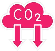 reduzieren co2 Emissionen Vektor Symbol Stil