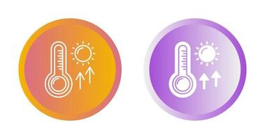 Vektorsymbol für hohe Temperaturen vektor