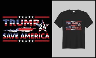 Trumpf speichern Amerika 2024 Illustration t Hemd Design vektor