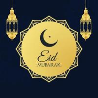 vektor vackert eid-al-fitr eid-al-adha eid mubarak hälsningar kort