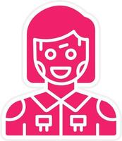 humanoid robot vektor ikon stil