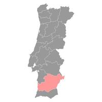 beja Karta, distrikt av portugal. vektor illustration.