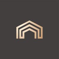 Luxus und modern Zuhause Gliederung Logo Design vektor