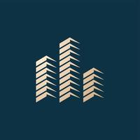 Luxus und modern Turm Gebäude Logo Design vektor