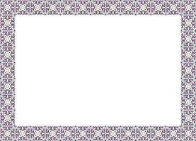 dekorativ Rahmen mit Blumen- Muster. elegant Element zum Design im östlichen Stil, Platz zum Text. Blumen- Grenze. Spitze Illustration zum Einladungen und Gruß Karten. vektor
