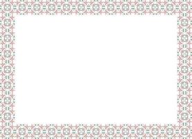 dekorativ Rahmen mit Blumen- Muster. elegant Element zum Design im östlichen Stil, Platz zum Text. Blumen- Grenze. Spitze Illustration zum Einladungen und Gruß Karten. vektor
