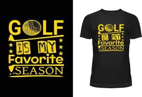 Golf ist meine Liebling Jahreszeit Typografie t Hemd Design vektor