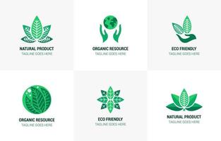 organisches Logo-Schablonendesign des natürlichen Ökosystems vektor