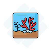 ein tolle Vektor von Koralle Riff im modern Stil, einfach zu verwenden Symbol im Netz, Handy, Mobiltelefon Apps und Präsentation Projekte