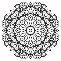 mandala med ornament. mandala för målarbok sida. vektor