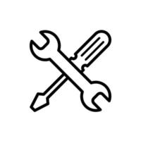 Schlüssel und Schraubendreher Symbol Design Vektor Vorlage