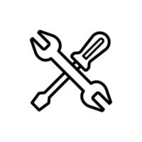Schlüssel und Schraubendreher Symbol Design Vektor Vorlage