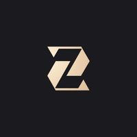 Luxus und modern z Brief Logo Design vektor