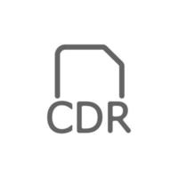 CDR mapp vektor ikon