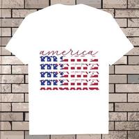 minnesmärke dag t-shirt vektor illustration, USA flagga