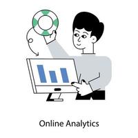 Trendige Online-Analytics vektor