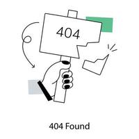 modisch 404 gefunden vektor