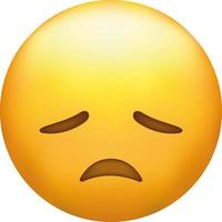 enttäuscht Emoji. traurig Gesicht, unzufrieden Emoticon vektor