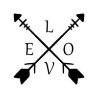 pil och hjärta ikon vektor. st. hjärtans dag illustration tecken. kärlek symbol. amur logotyp. vektor
