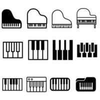 Klavier Symbol Vektor Illustration Vorlage. Musik- Abbildungb Zeichen oder Symbol.