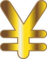 Netz Gold Vektor Yen Währung Logo