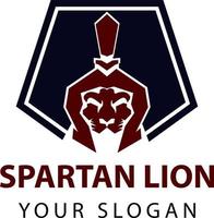 spartansk lejon huvud logotyp, spartansk vektor logotyp