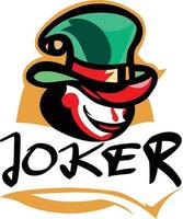 joker huvud hasardspel logotyp vektor fil