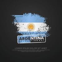 argentina rotation dag hälsning kort mall. vektor