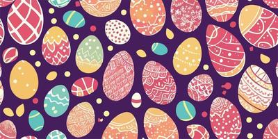 vektor påsk ägg klotter illustration för färg böcker och sidor