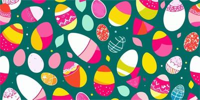 Vektor festlich Ostern Ei jagen Abbildungen zum Kinder