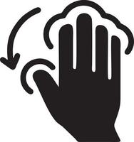 hand ikon symbol vektor bild. illustration av de isolerat finger hand Rör mänsklig design. eps 10