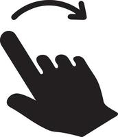 Hand Symbol Symbol Vektor Bild. Illustration von das isoliert Finger Hand berühren Mensch Design. eps 10