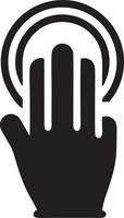 Hand Symbol Symbol Vektor Bild. Illustration von das isoliert Finger Hand berühren Mensch Design. eps 10