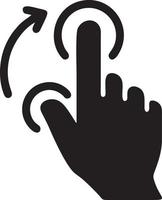 Hand Symbol Symbol Vektor Bild. Illustration von das isoliert Finger Hand berühren Mensch Design. eps 10