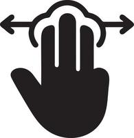 Hand Symbol Symbol Vektor Bild. Illustration von das isoliert Finger Hand berühren Mensch Design. eps 10