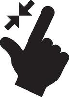 Hand Symbol Symbol Vektor Bild. Illustration von das isoliert Finger Hand berühren Mensch Design. eps 10