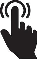 Hand Symbol Symbol Vektor Bild. Illustration von das isoliert Finger Hand berühren Mensch Design. eps 10