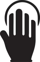 Hand Symbol Symbol Vektor Bild. Illustration von das isoliert Finger Hand berühren Mensch Design. eps 10