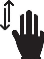 Hand Symbol Symbol Vektor Bild. Illustration von das isoliert Finger Hand berühren Mensch Design. eps 10