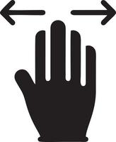 Hand Symbol Symbol Vektor Bild. Illustration von das isoliert Finger Hand berühren Mensch Design. eps 10