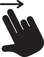 Hand Symbol Symbol Vektor Bild. Illustration von das isoliert Finger Hand berühren Mensch Design. eps 10