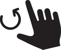 Hand Symbol Symbol Vektor Bild. Illustration von das isoliert Finger Hand berühren Mensch Design. eps 10