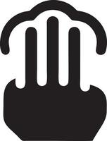 Hand Symbol Symbol Vektor Bild. Illustration von das isoliert Finger Hand berühren Mensch Design. eps 10