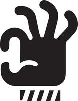 Hand Symbol Symbol Vektor Bild. Illustration von das isoliert Finger Hand berühren Mensch Design. eps 10