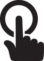 Hand Symbol Symbol Vektor Bild. Illustration von das isoliert Finger Hand berühren Mensch Design. eps 10