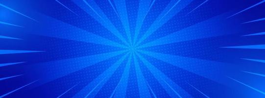 Banner Hintergrund. bunt, hell Blau Gradation, Comic Wirkung, Zoomen, Memphis vektor